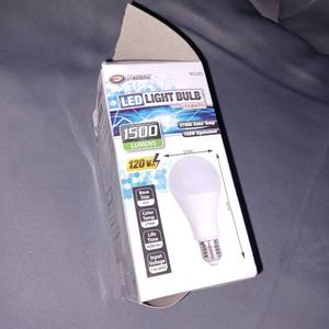 lot 53203 image: PT POWER LED LIGHT BULB, 15WATT , 1500 LUMENS , 120VOLT, QTY 1