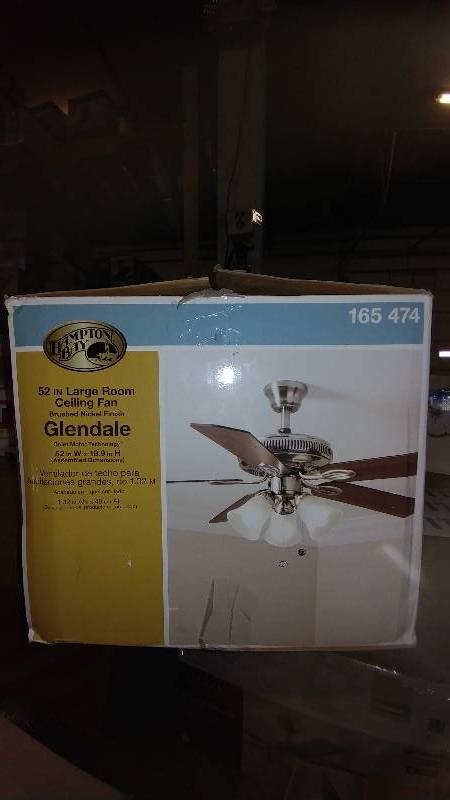 Hampton Bay Glendale 52 Brushed Nickel Indoor Ceiling Fan