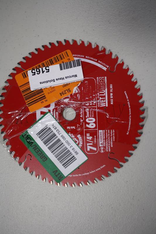 lot 5165 image: 7 INCH DIABLO SAW BLADE