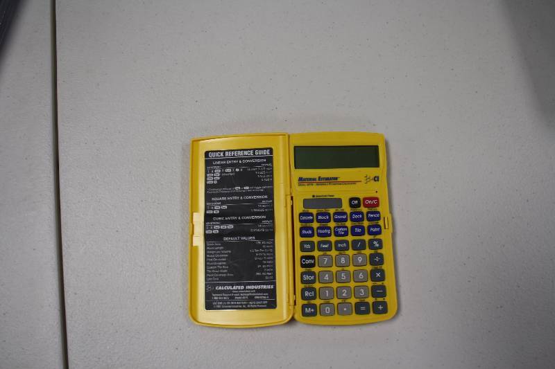 lot 5244 image: MATERIAL ESTIMATOR