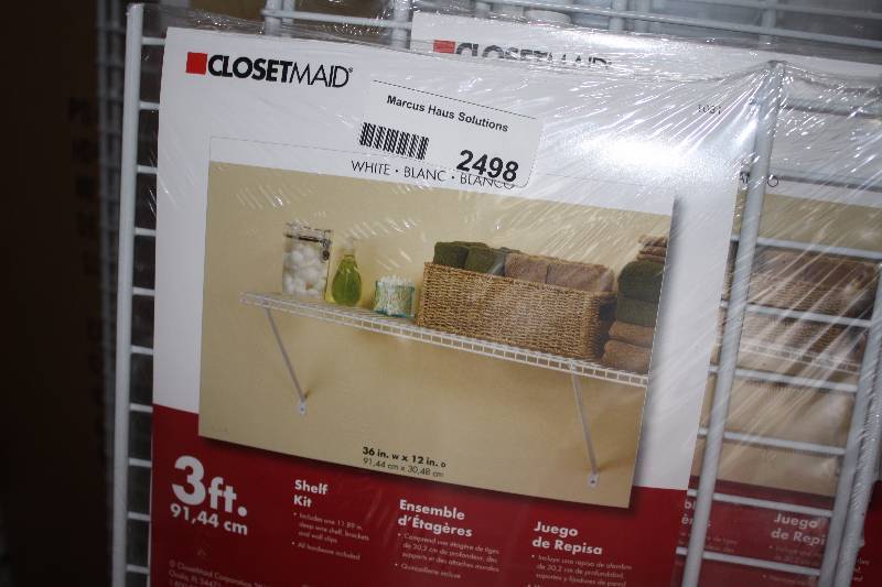 lot 2498 image: ClosetMaid 36 in. W  White Ventilated Wire Shelf