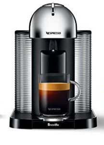 lot 23239 image: Nespresso Vertuo Coffee and Espresso Machine by Breville, Chrome
