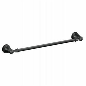 lot 23265 image: Creative Specialties 109842 24 in. Black Towel Bar - Pack of 3