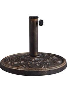 lot 23290 image: Yaheetech 22lbs Heavy Duty Round Antiqued Umbrella Base All Weather Umbrella Stand for Outoor Patio