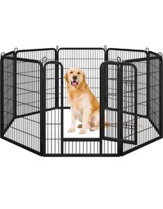 lot 23313 image: Yaheetech Dog Playpen,8 Panels 40 Inch High x 32 inch Width Dog Pen for PuppyCatRabbitDuckSmall Animals Heavy Duty Pet Exercise Fence Portable Playpen for RV Camping Garden Yard IndoorOutdoor