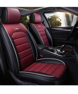 lot 37851 image: otoez Leather Car Seat Covers Full Set 5 Seats Faux Leatherette Automotive Seat Covers Universal Fit for Most Sedan SUV Truck Waterproof Vehicle Cushion Cover Protector (No Pillows,
