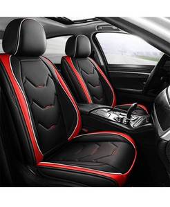 lot 37853 image: otoez Universal Leather Car Seat Covers 5 Seat Full Set Automotive Seat Protector Replacement Compatible with Most Honda Toyota Chevy Ford Nissan Vehicles, Trucks, SUVs (RedBlack,No Pillows)