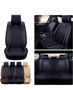 lot 37860 image: otoez Universal Leather Car Seat Covers 5 Seat Full Set Automotive Seat Protector Replacement Car Cushion Compatible with Most Vehicles Trucks SUVs, Honda Toyota Chevy Ford Nissan Hyundai(Black)