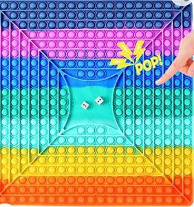 lot 180025 image: Large Pop It Game Board - Fidget Board Game - Big Popit Rainbow Chess Board Push Bubble Fidget Toy - Large Bubble Popit Game - Fidget Sensory Toys for Parent Child - Jambo Pop It Game Board (4 Person)