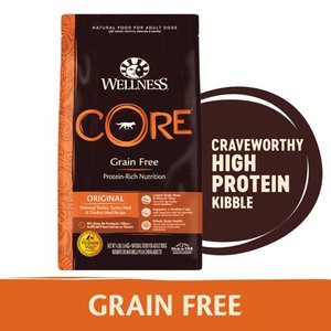 lot 180087 image: Wellness CORE Natural Grain Free Dry Dog Food Original Turkey & Chicken 26-Pound Bag