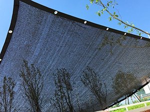 lot 180097 image: Perfect Sunblock Shade Cloth with Grommets 70% 10 ft x 20 ft Black for Plant Cover Greenhouse Barn Kennel Pool Pergola or Swimming Pool