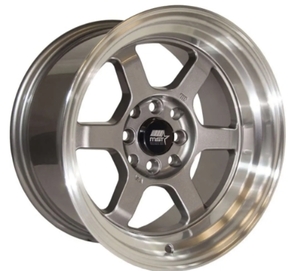 lot 23250 image: PAIR OF GUNMETAL RIMS 15X8.0 1T-5816-0-GNML