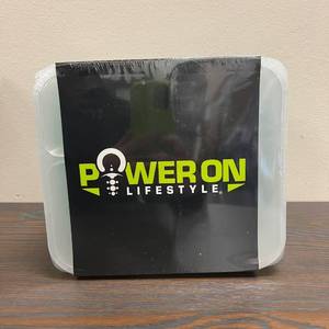 lot 4586 image: Power On Lifestyle Meal Prep Plastic Containers- Green- 10 pack