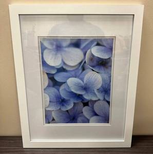 lot 4591 image: White Picture Frame  w Wall Mounts