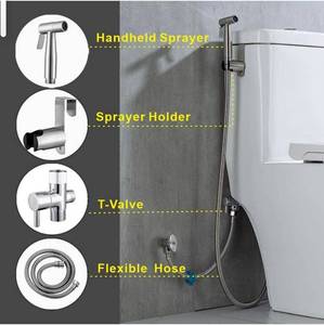 lot 4597 image: Arofa Handheld Bidet Sprayer for Toilet-Adjustable Water Pressure Control