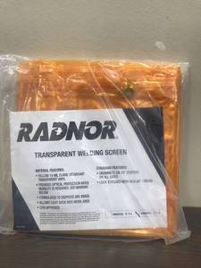 lot 4602 image: Radnor 64052103 6 X 8 14 MIL Orange Transparent Vinyl Replacement Welding Screen