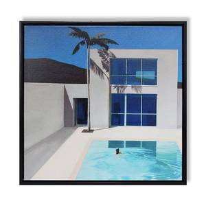 lot 4607 image: Framed Canvas Wall Art 16�16 inch Swimming Pool Wall Paintings for Living Rooms Bath Rooms Office Home Decor (A)