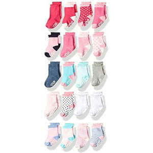 lot 4623 image: Little Me Infant Socks & Baby Girl Socks 20 Pairs 0-1212-24 Months Assorted