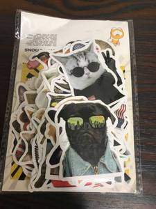lot 4661 image: Funny cut animal cat and dog stickers