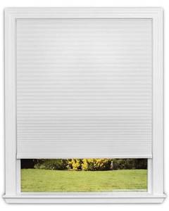 lot 4665 image: Redi Shade No Tools Easy Lift Trim-at-Home Cordless Cellular Light Filtering Fabric Shade White, 30 in x 64 in, (Fits windows 19 in - 30 in