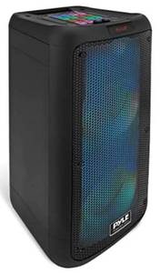 lot 4671 image: Pyle Portable Bluetooth PA Speaker System - 600W Dual 8�� Rechargeable IndoorOutdoor BT Speaker-TWS, Party Lights, LED Display Has remote WORKS.