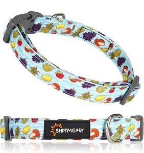 lot 4683 image: SHPTMCALY Adjustable Dog Cat Collar with Quick Release Buckle, Special Multicolor 37 Patterns, Soft Basic Collar for Small Medium Large Dogs, Cats, Kitten, Puppy, Pet, M (14-20, 45 Width). SIZE MEDIUM