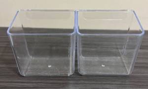lot 4691 image: Plastic Storage Bins, rectangular set of 2, clear
