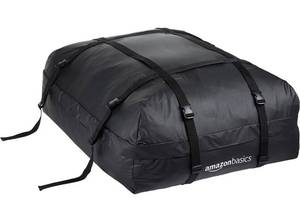 lot 4728 image: Amazon Basics Rooftop Cargo Carrier Bag, Black, 15 Cubic Feet
