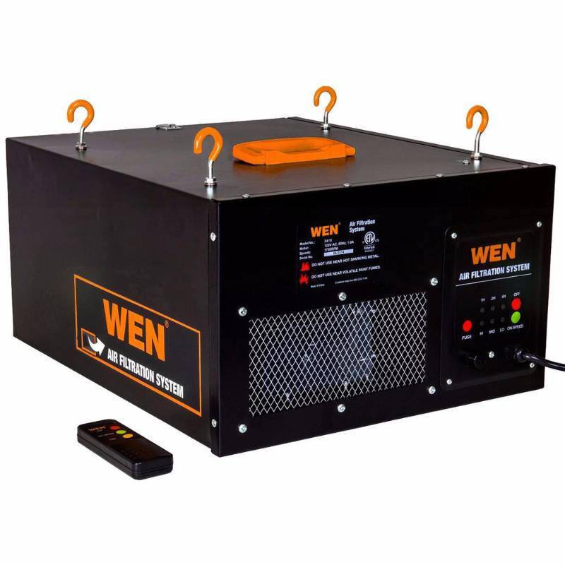 lot 530 image: WEN 3410 3-Speed Remote-Controlled Air Filtration System