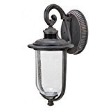 lot 567 image: Perdido Wall-Mount Rust Outdoor LED Motion Sensor Lantern