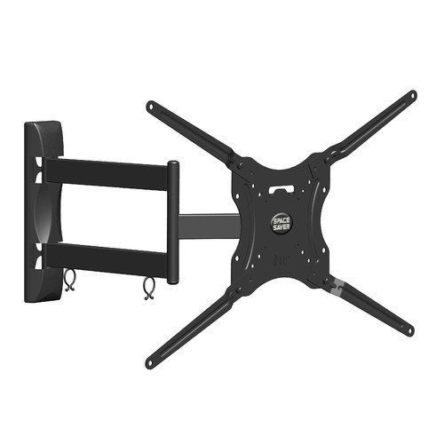lot 584 image: Space Saver 60564 Full Motion Wall Mount for Flat Panel TV, Black