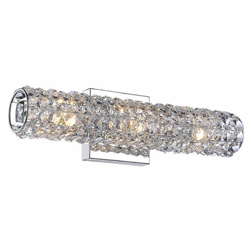 lot 597 image: Unbranded Bathroom Lighting Chaselyn Collection 3-Light Chrome Wall Vanity Light 151WV