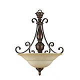 lot 614 image: Hampton Bay Carina Collection 3-light Aged Bronze Pendant