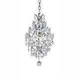 lot 617 image: Hampton Bay 3-Light Chrome Crystal Tear Chandelier