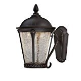 lot 661 image: Home Decorators Collection Cottrell Wall-Mounted Outdoor Aged Bronze Patina LED Powered Lantern