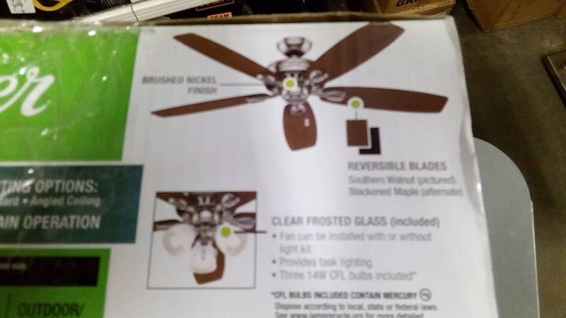 Hunter Highbury 52 In Indoor Brushed Nickel Ceiling Fan Builder