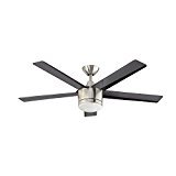 lot 670 image: Home Decorators Collection Merwry 52 Indoor Brushed Nickel Fan