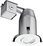 lot 744 image: Lithonia Lighting LK3GMW LED LPI M6 3-Inch Gimbal LED Kit with Bulb, Matte White