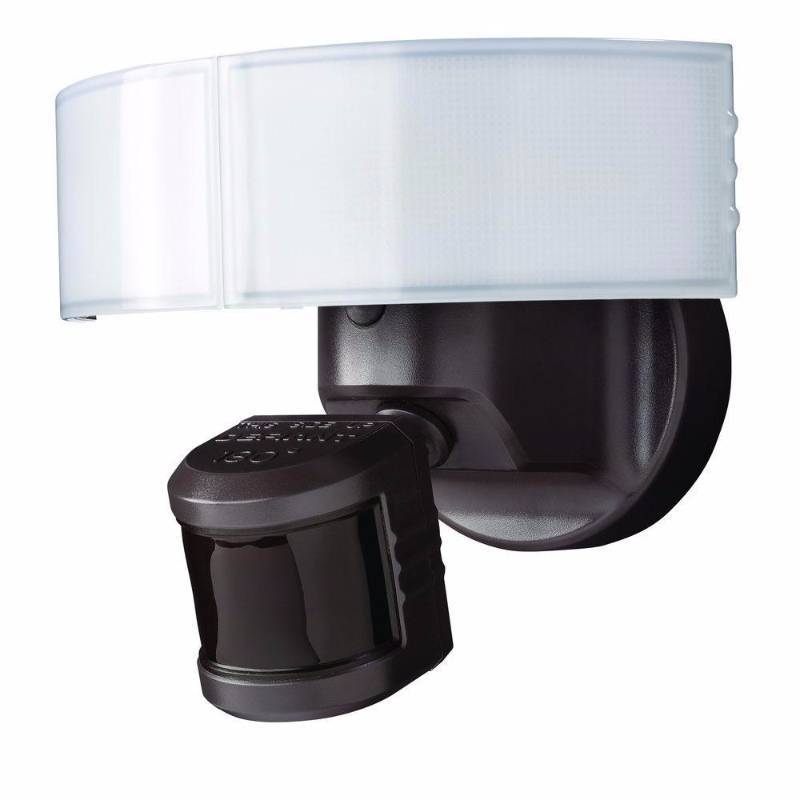 lot 806 image: Defiant Path & Landscape Lights 180-Degree Bronze Outdoor LED Motion Security Light DFI-5983-BZ