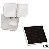 lot 827 image: Defiant 180 Degree Outdoor Motion Activated Solar Powered White LED Security Floodlight