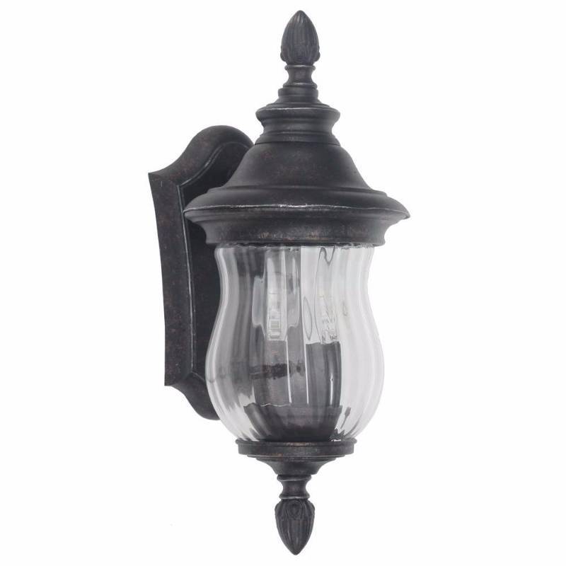 lot 837 image: Wesleigh 2-Light Bronze Outdoor Wall Mount