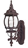 lot 840 image: Design Trends 18002-342 Traditional Old Outdoor Wall Lantern with Clear Beveled Glass, Bronze, 1-Pack