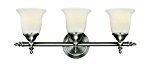 lot 850 image: Olgelthorpe Traditional 3-Light Brushed Nickel Vanity
