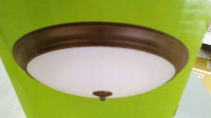 lot 852 image: 13 in. Oil Rubbed Bronze LED Flush Mount