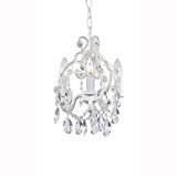 lot 855 image: Hampton Bay 3-Light White Mini Chandelier
