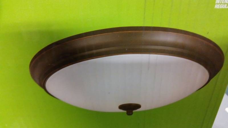 lot 859 image: 13 in. Oil Rubbed Bronze LED Flush Mount