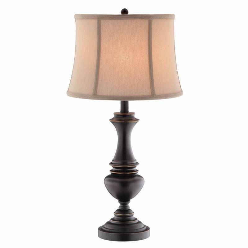 lot 865 image: Hampton Bay Candles Candler 25.75 in. Oil Rubbed Bronze Table Lamp 18823-000