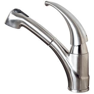 lot 871 image: Kraus KPF-2110 Single Lever Pull Out Kitchen Faucet, Stainless Steel