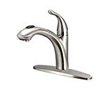 lot 878 image: Keelia Single-Handle Pull-Out Sprayer Kitchen Faucet in Brushed Nickel