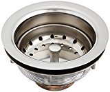 lot 934 image: Blanco 440029 Deluxe Kitchen 3-12-Inch Basket Strainer, Chrome